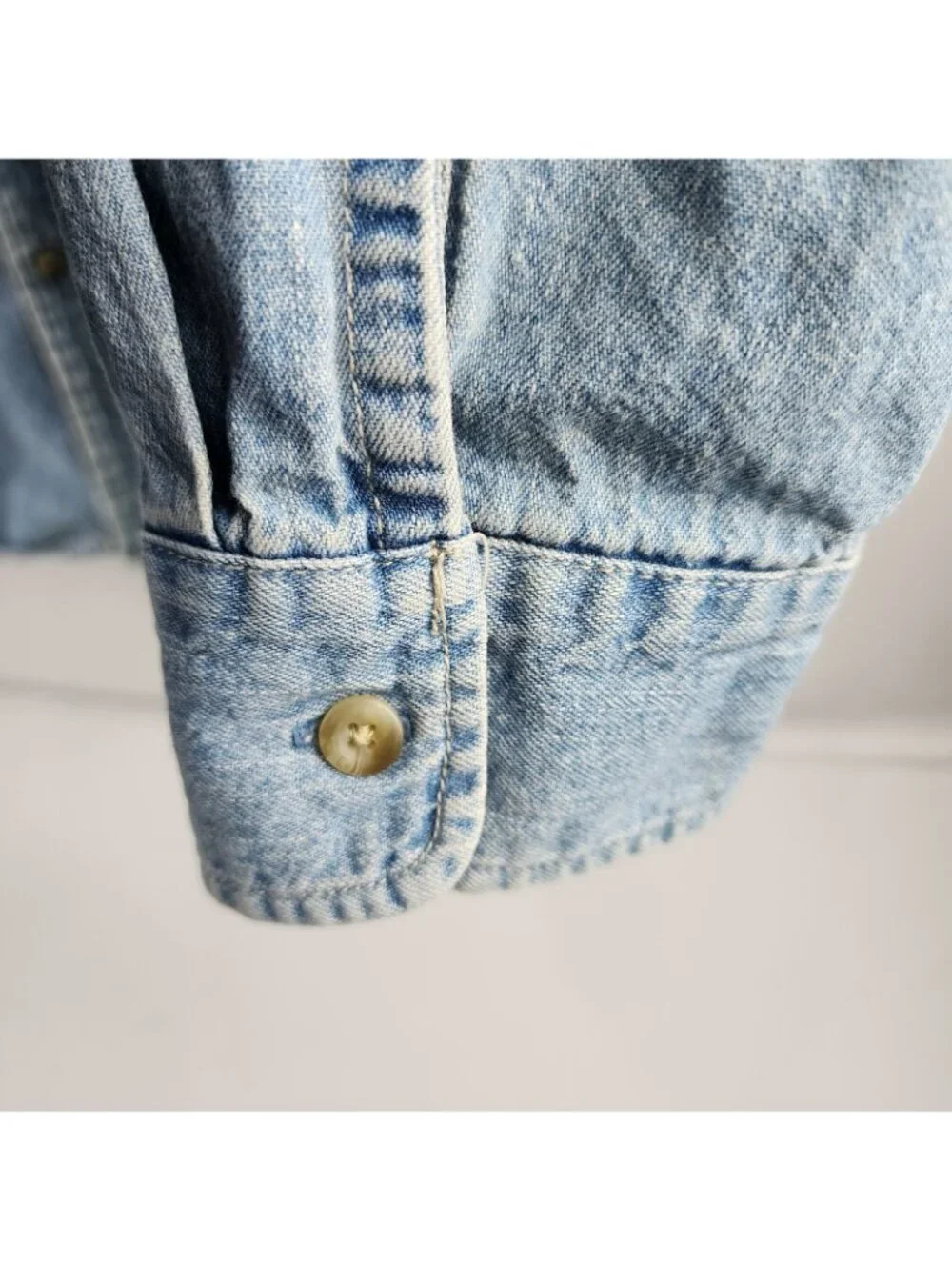 Levis Shirt Mens XXL Blue Western Denim Button Up L/S